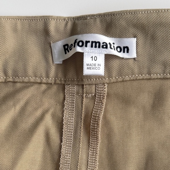 Reformation Mason Pants Twill Pleated Trouser Sz 10 Minimalist Office Capsule - Picture 3 of 14
